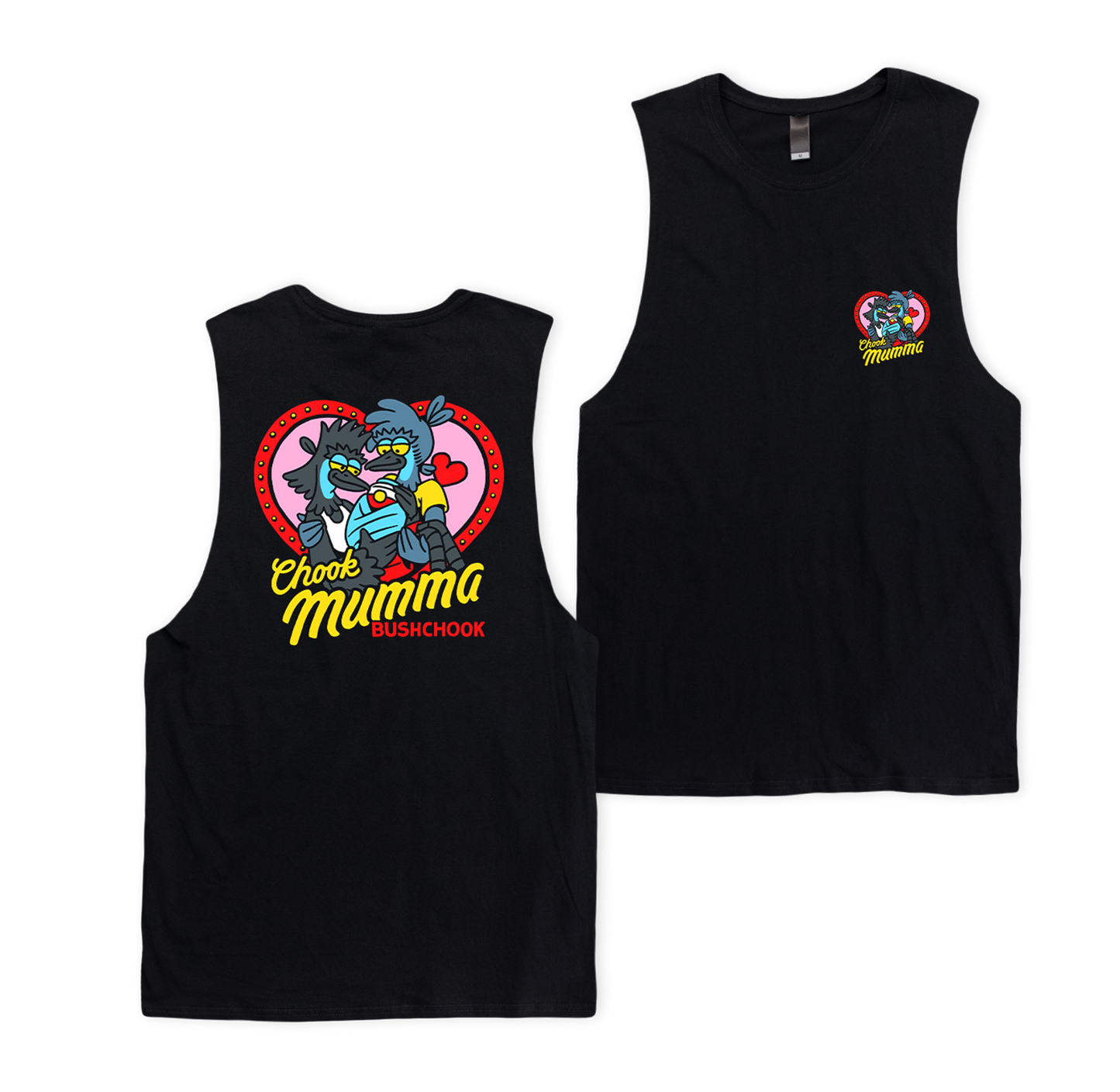Chook Mumma Muscle Tee Black