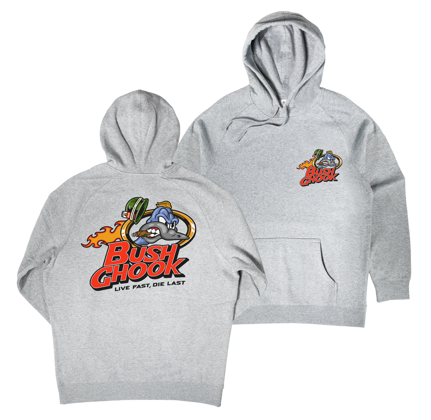Brass Chook Hoodie Grey