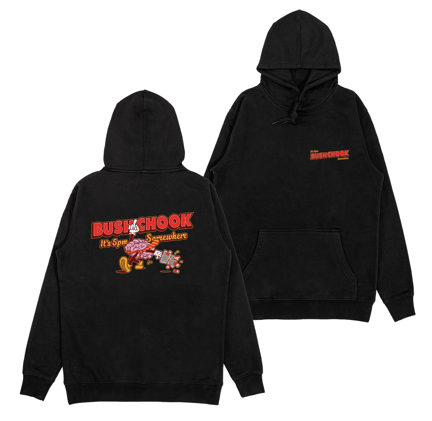 5pm Somewhere Hoodie Black