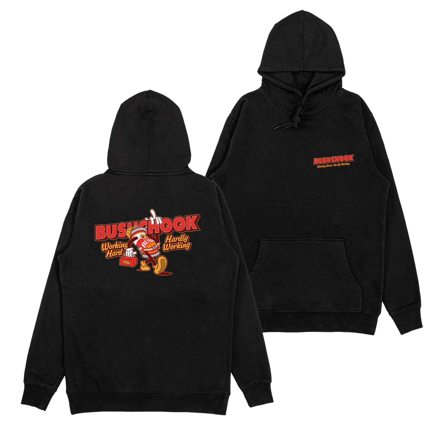 Hardly Working Hoodie Black