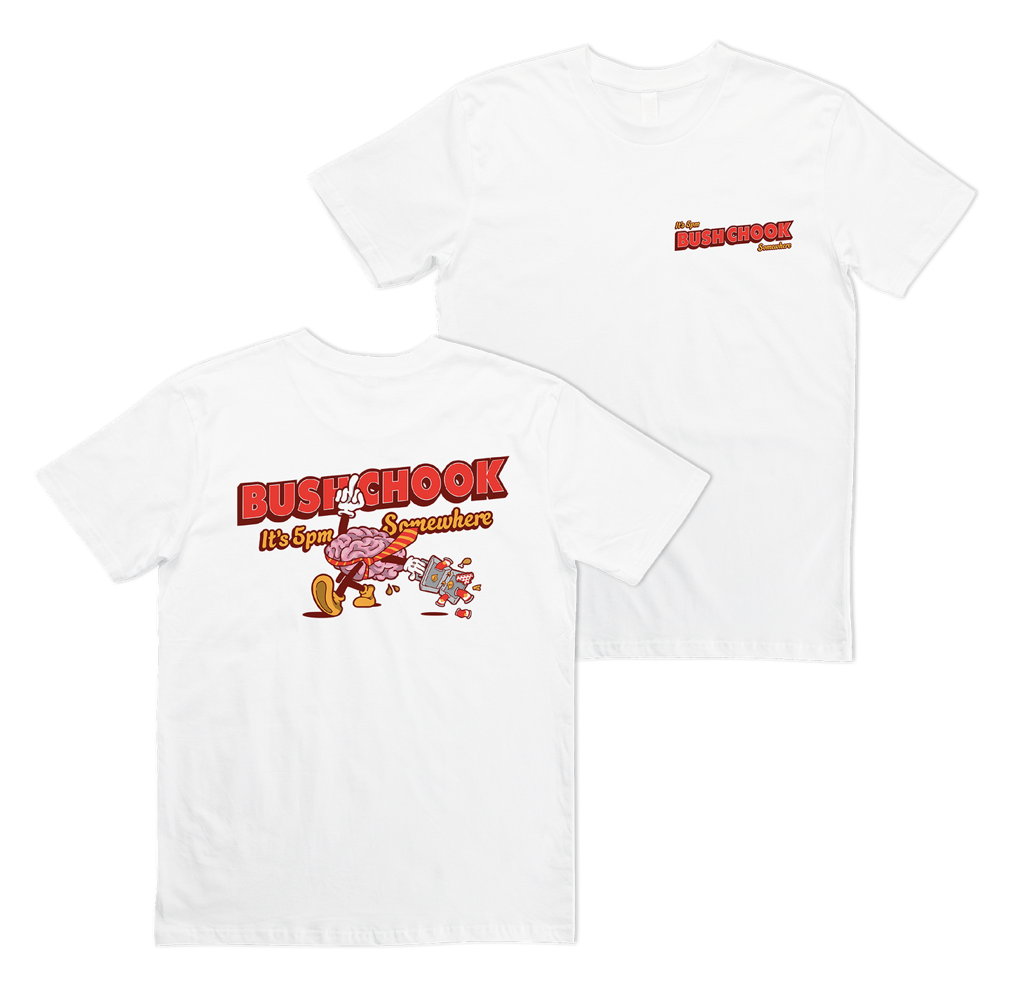 5pm Somewhere Tee White