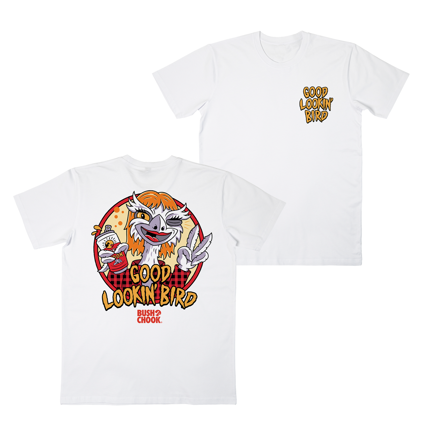 Good Lookin' Bird Tee White