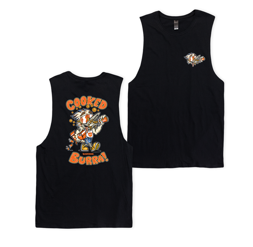 Cooked Burra Muscle Tee Black