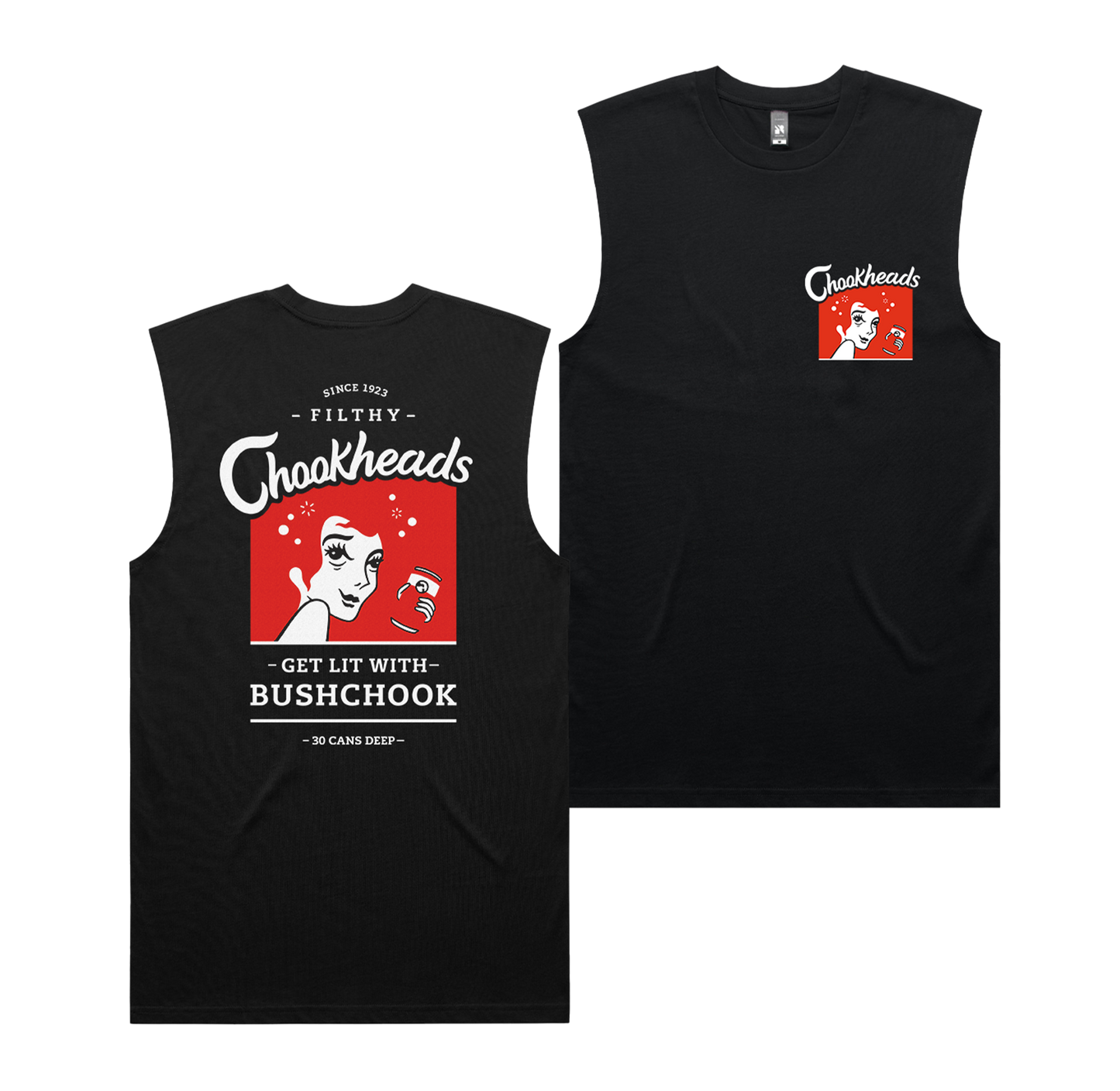 Chookheads Muscle Tee Black
