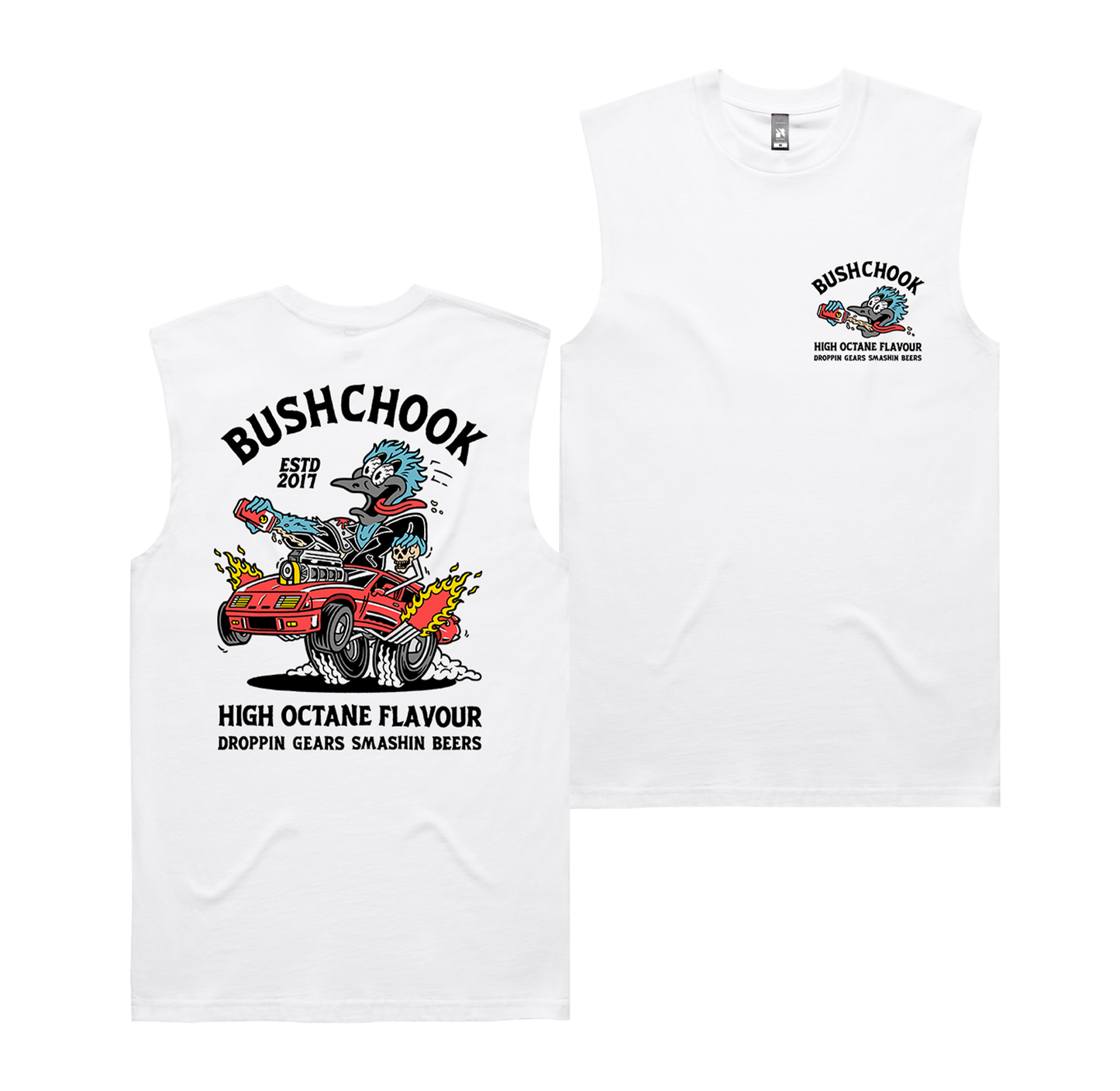 High Octane Muscle Tee White