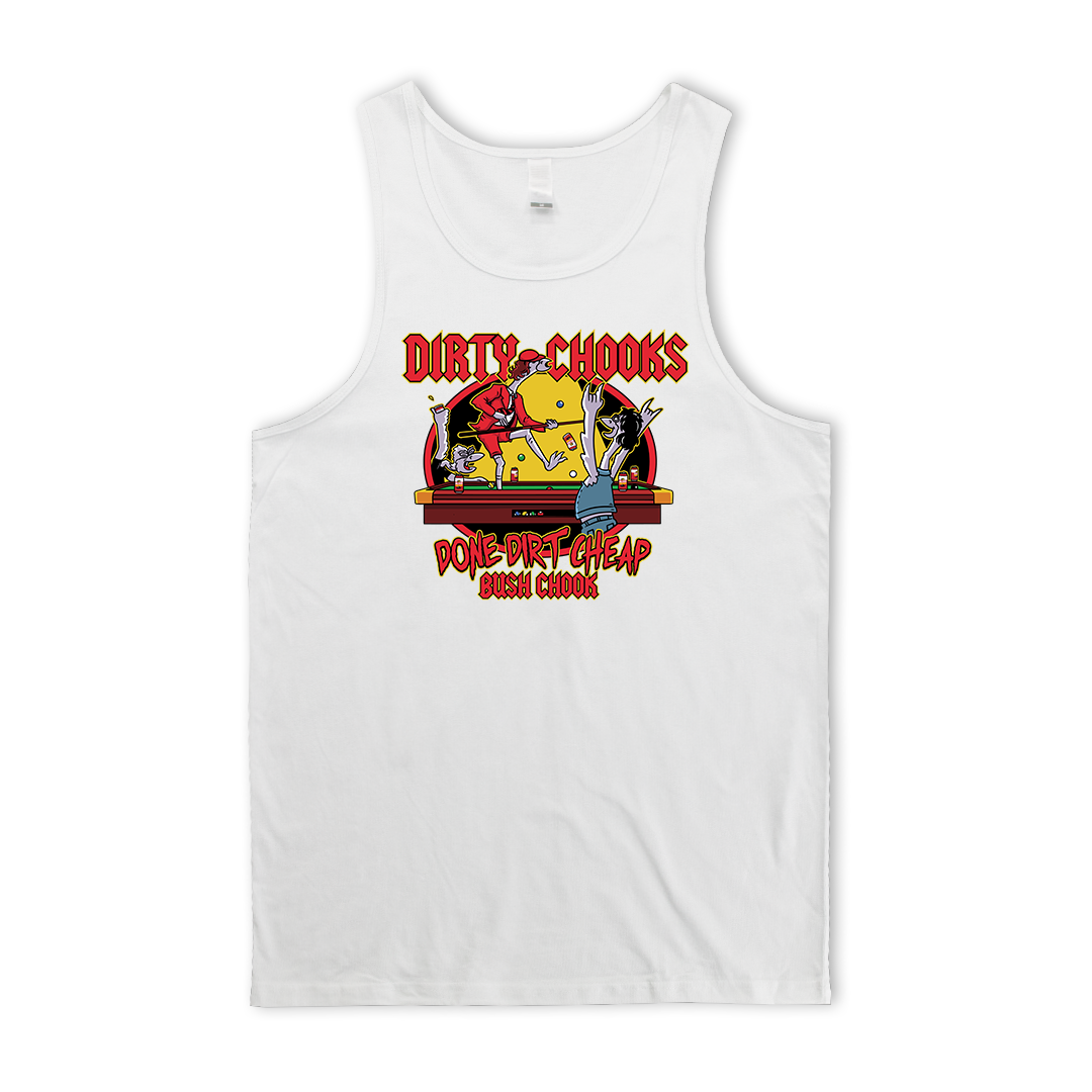 Dirty Chooks Singlet White