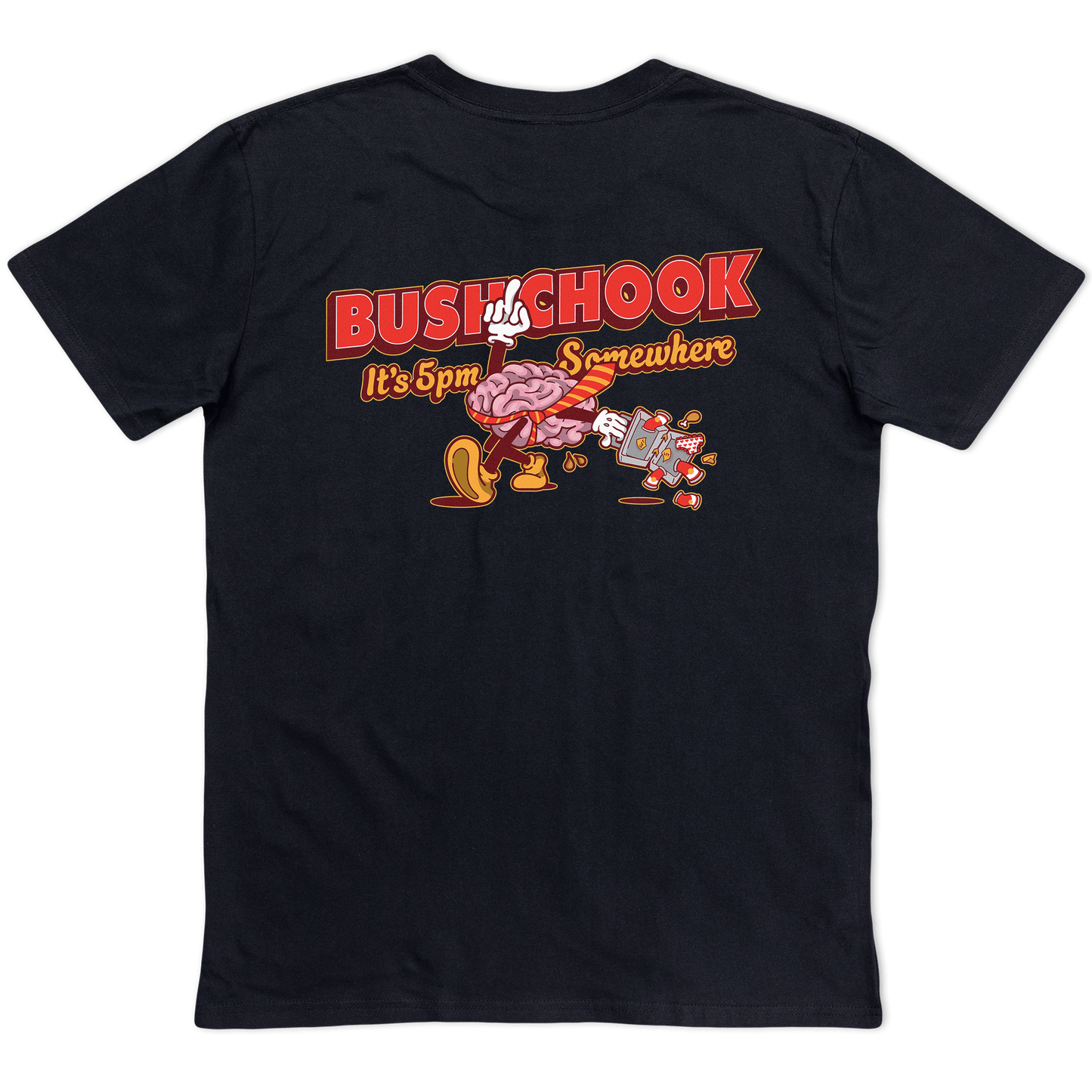 5pm Somewhere Tee Black T-Shirt Bush Chook