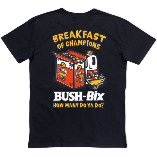 Bush-Bix Tee Black T-Shirt Bush Chook