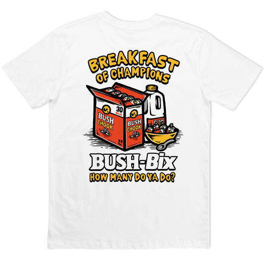 Bush-Bix Tee White T-Shirt Bush Chook
