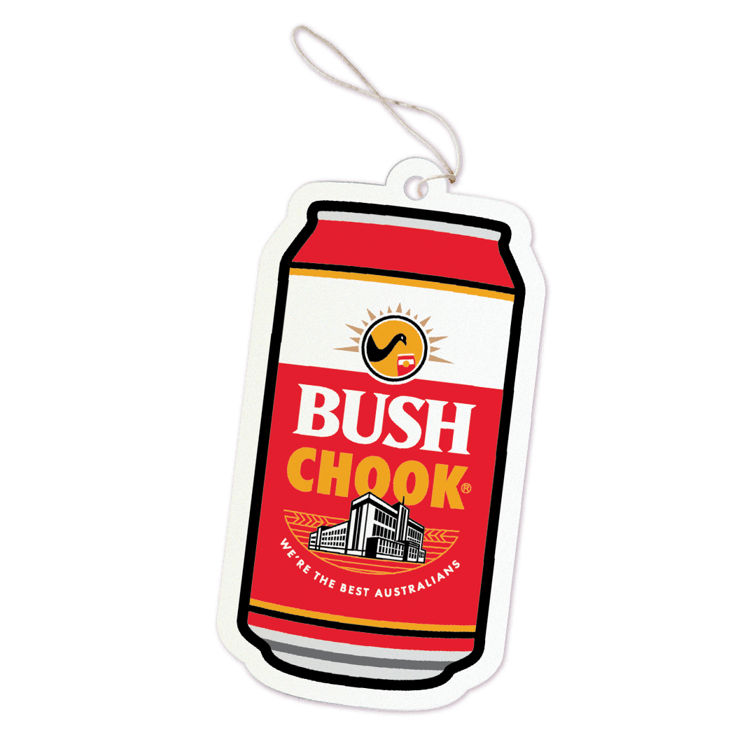 Bush Chook Can Air Freshener Stickers Bush Chook
