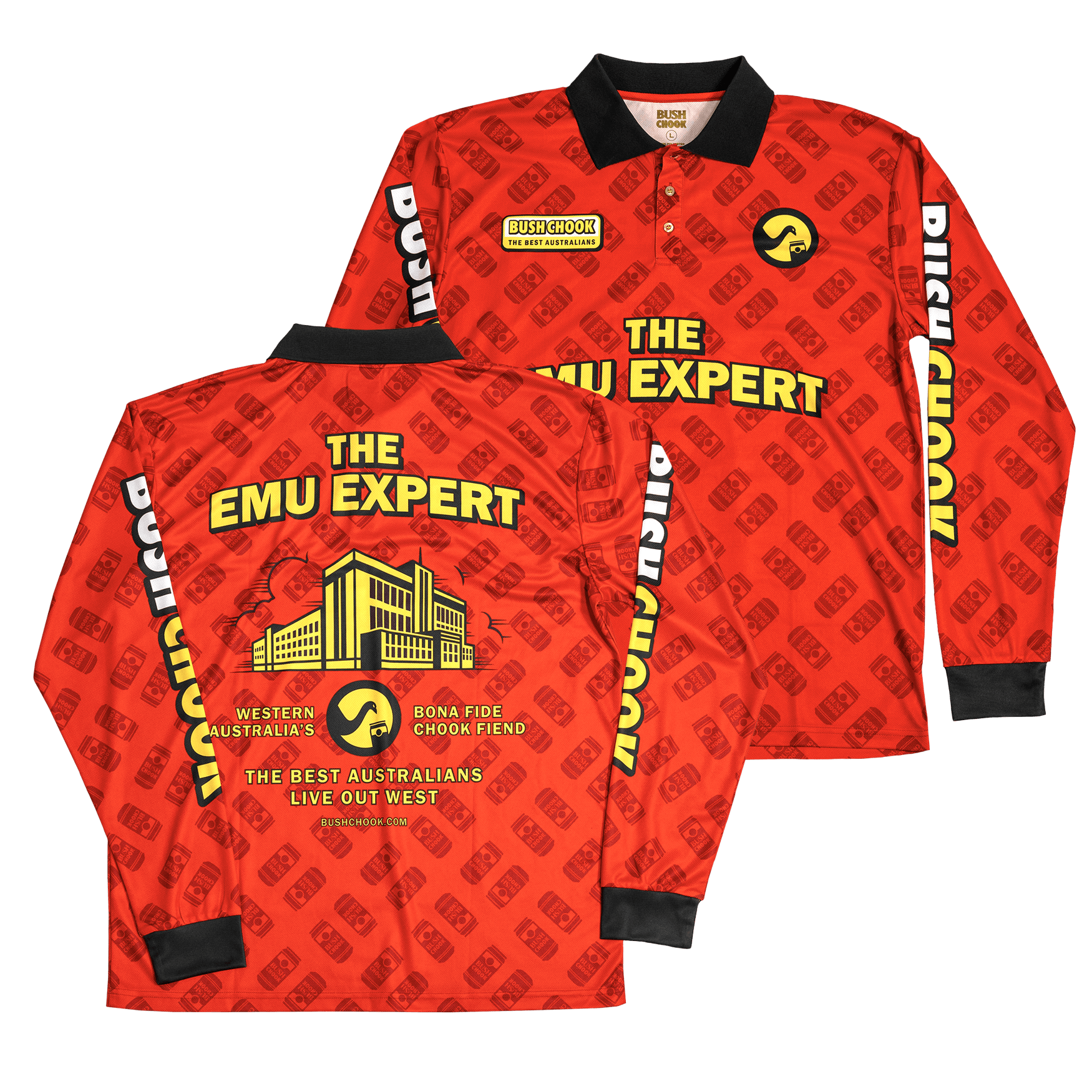 Bush Chook Emu Expert Fishing Jersey Fishing Jersey Bush Chook
