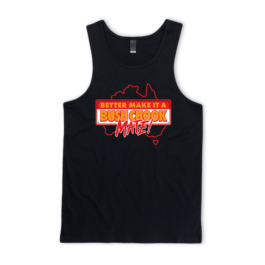 Bush Chook MATE! Singlet Black Singlet Bush Chook
