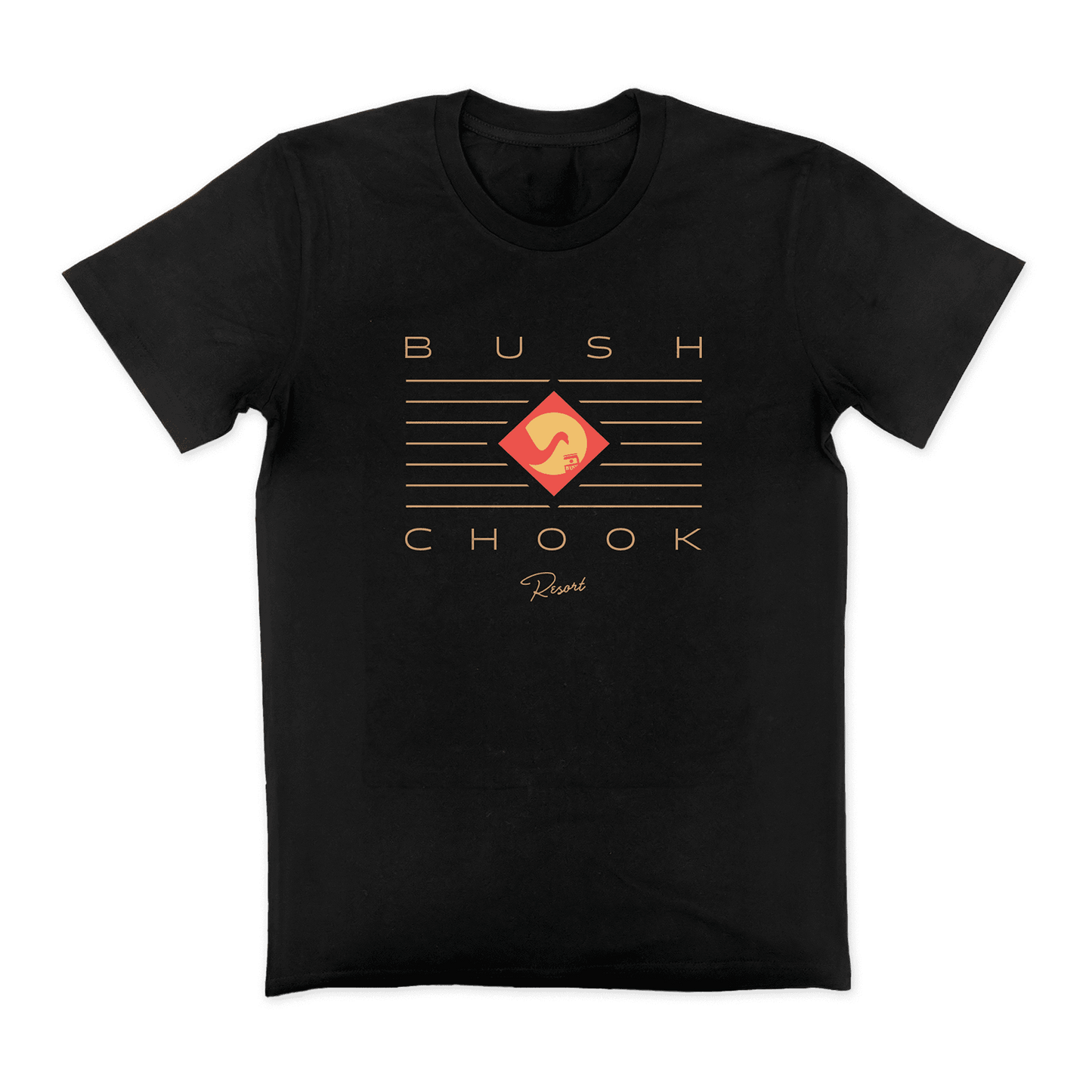 Bush Chook Resort Tee Black T-Shirt Bush Chook
