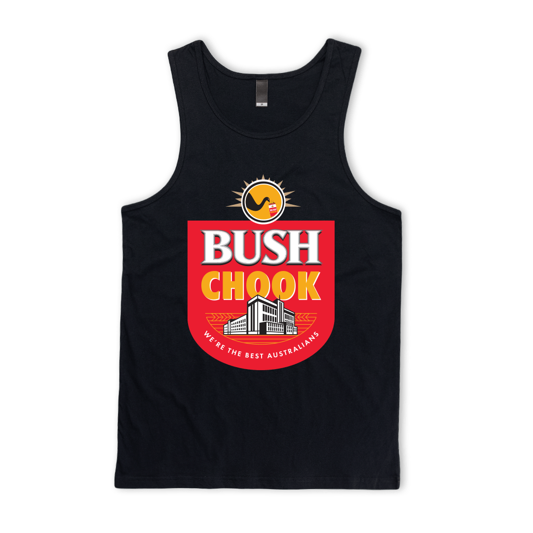 Bush Chook Singlet Black Singlet Bush Chook