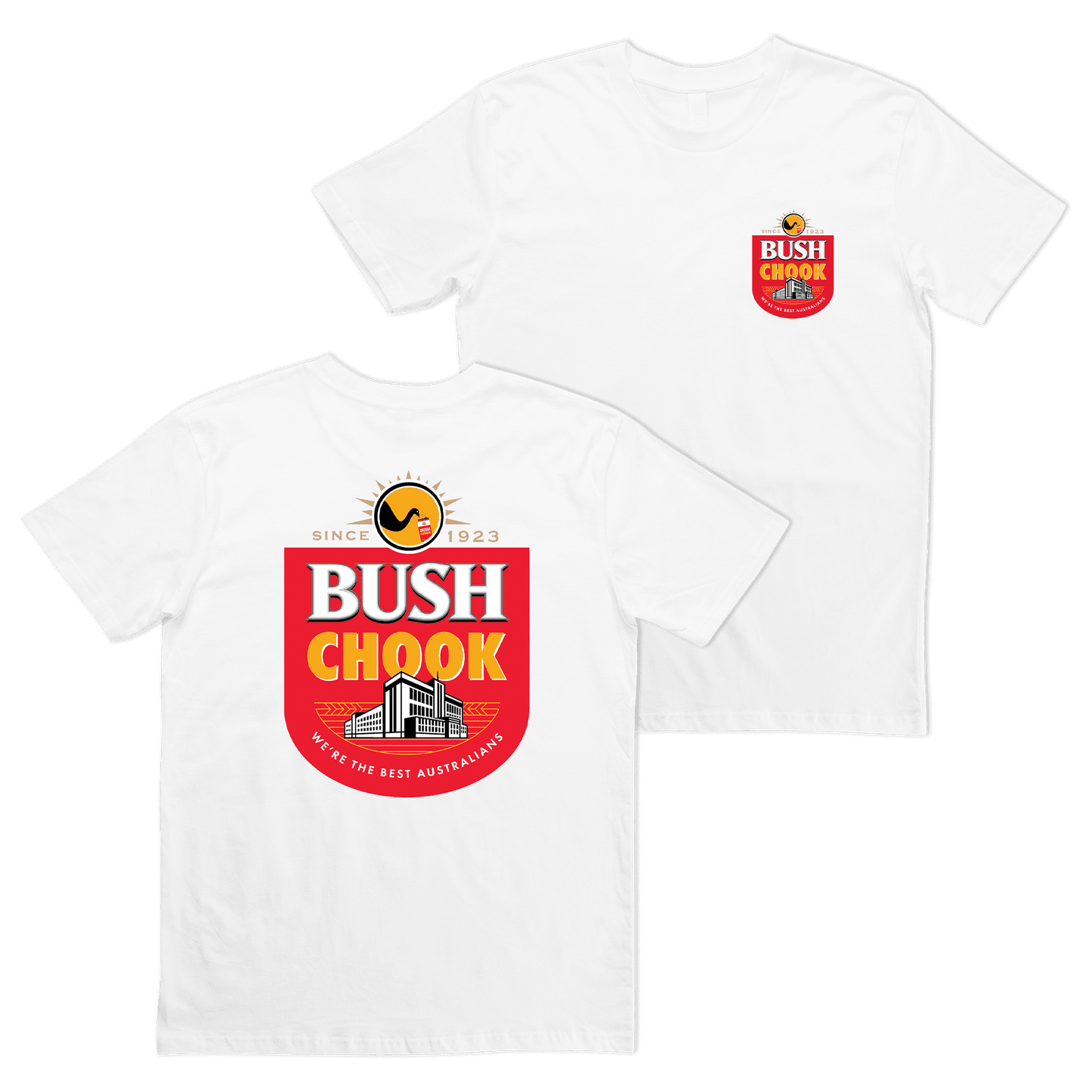 Bush Mob Tee White T-Shirt Bush Chook