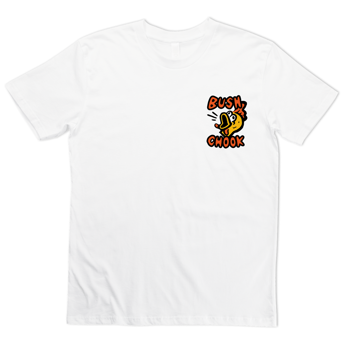 Chokin' The Chook Tee White T-Shirt Bush Chook