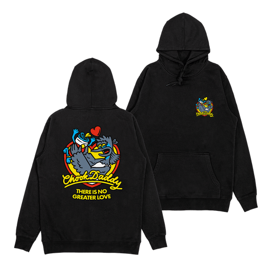 Chook Daddy Hoodie Black Hoodie Bush Chook