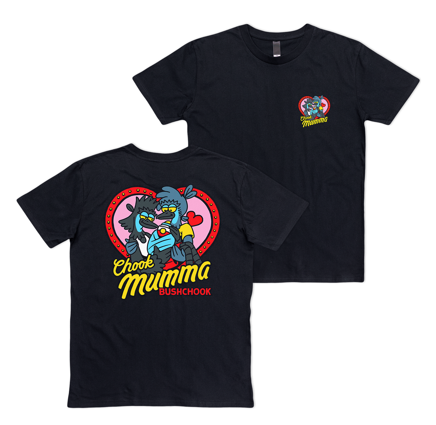 Chook Mumma Tee Black Shirts & Tops Bush Chook