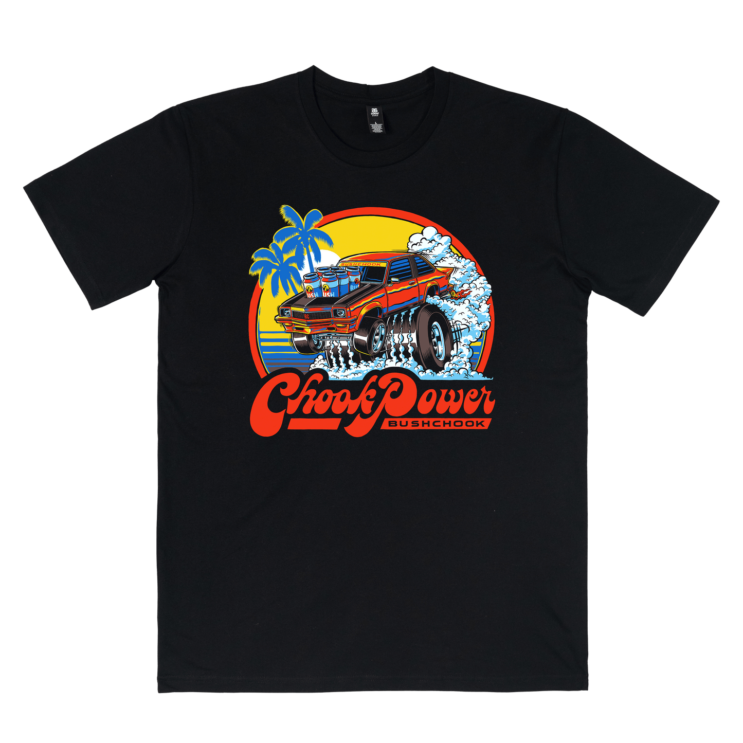 Chook Power Tee Black T-Shirt Bush Chook