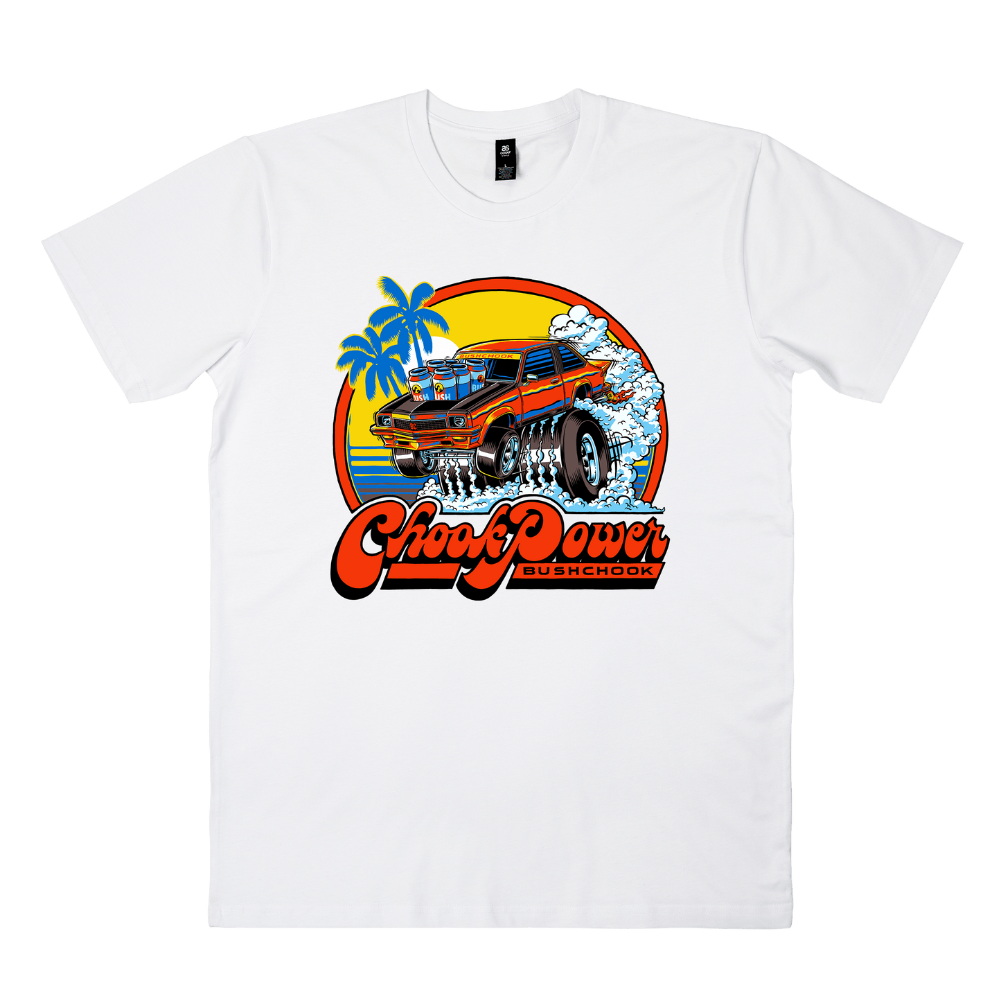 Chook Power Tee White T-Shirt Bush Chook