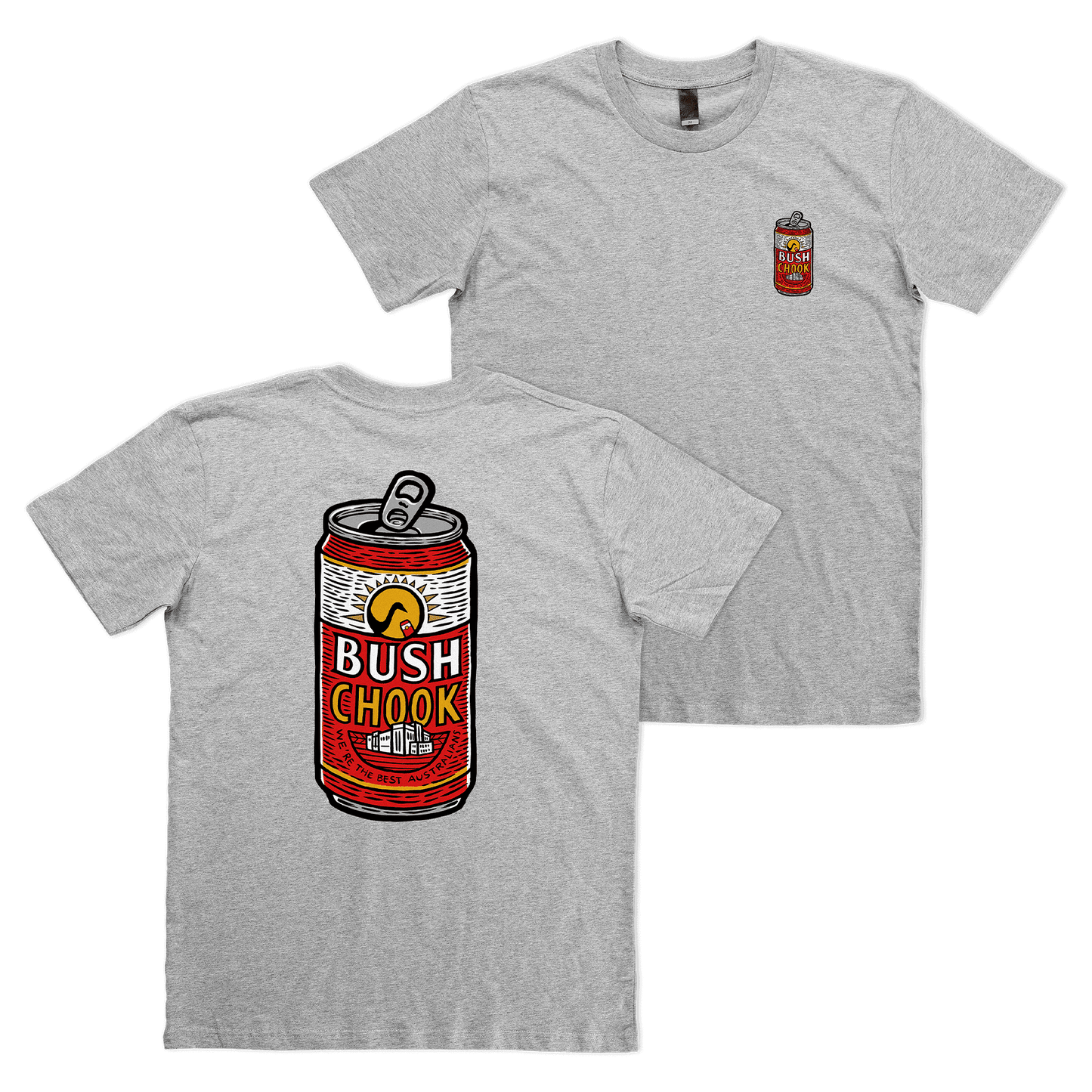 Chook Relief Tee Grey T-Shirt Bush Chook