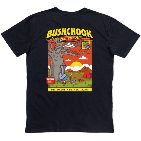 Chooks On Tour: Kimberley Tee Black T-Shirt Bush Chook