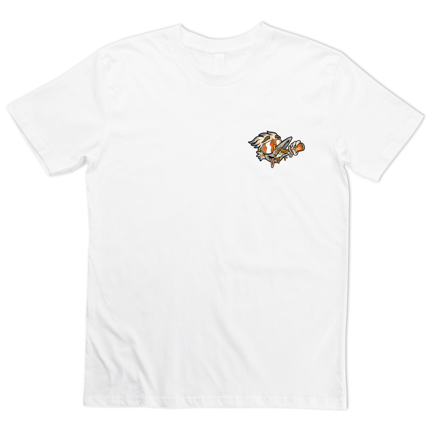 Cooked Burra Tee White T-Shirt Bush Chook