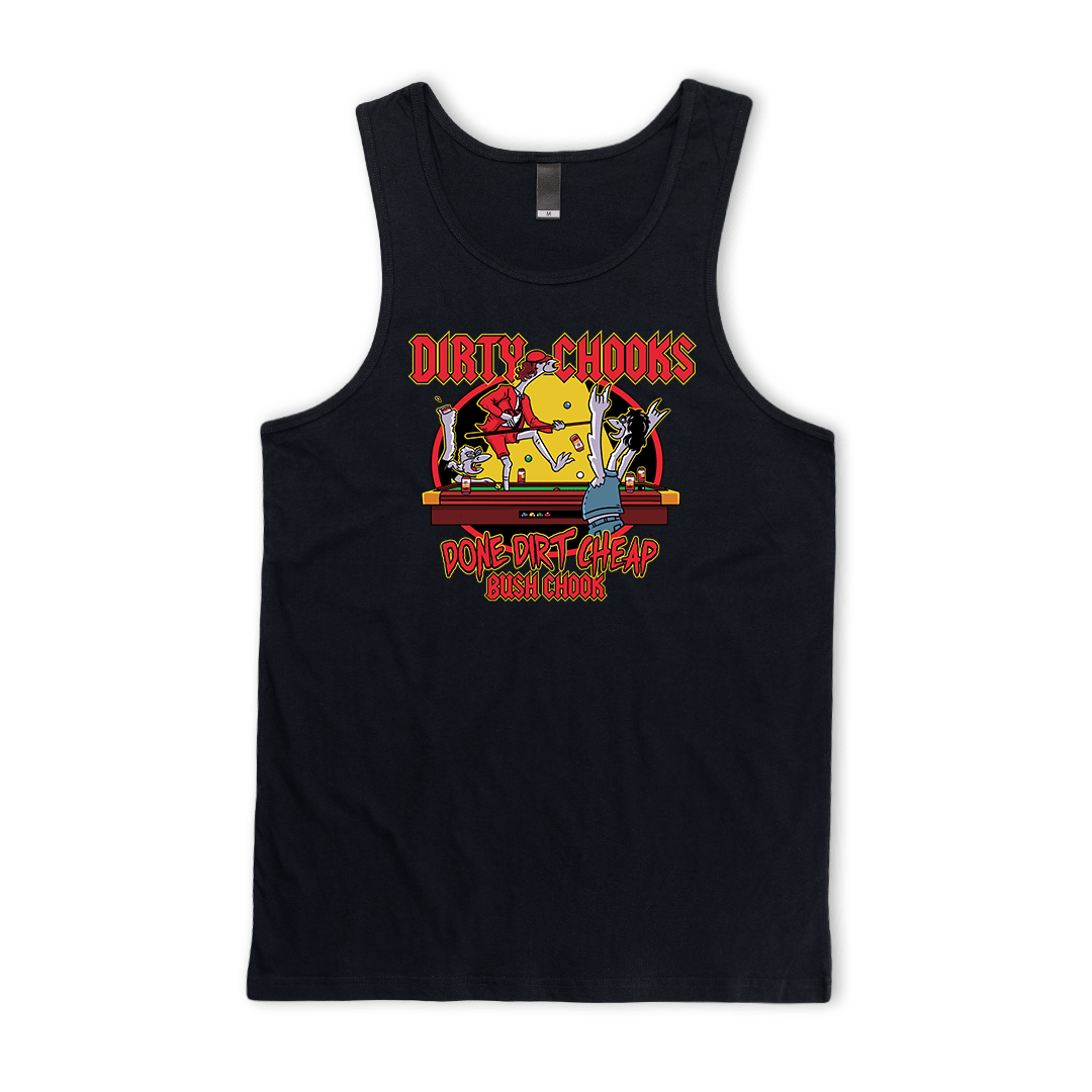 Dirty Chooks Singlet Black Singlet Bush Chook