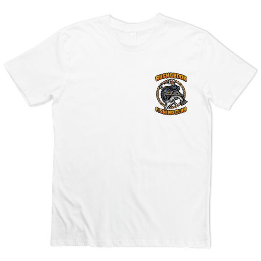 Fishing Club Tee White T-Shirt Bush Chook