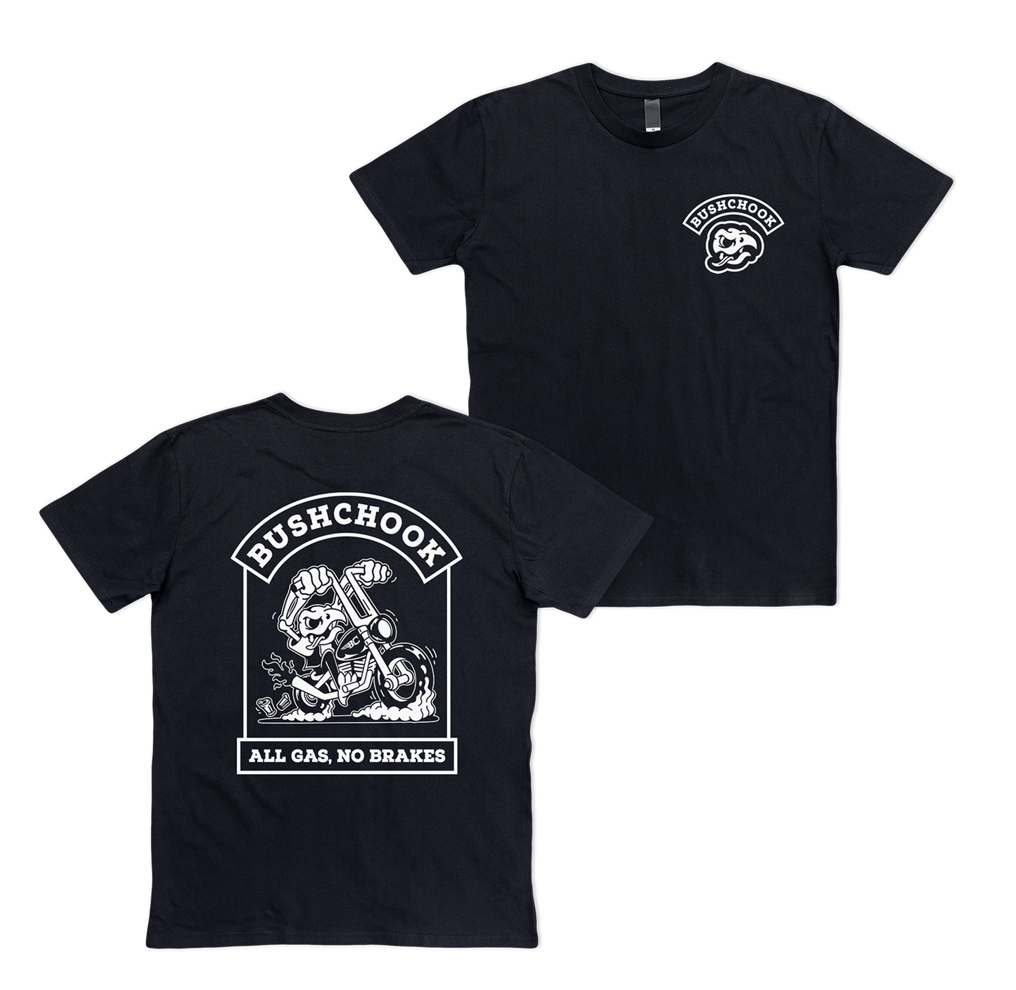 Gassed Tee Black T-Shirt Bush Chook