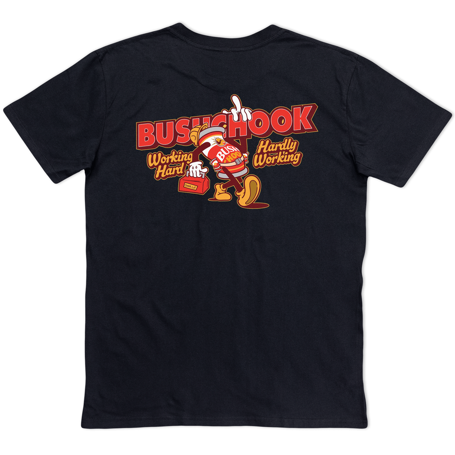 Hardly Working Tee Black T-Shirt Bush Chook