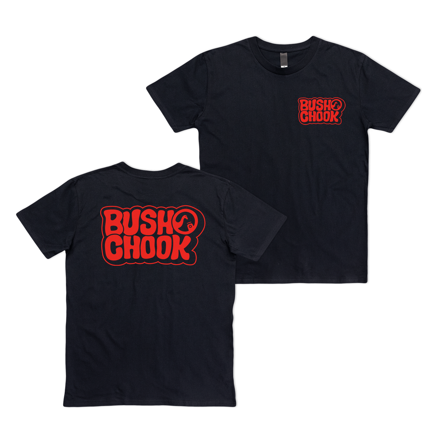 Laxed Logo Tee Black T-Shirt Bush Chook