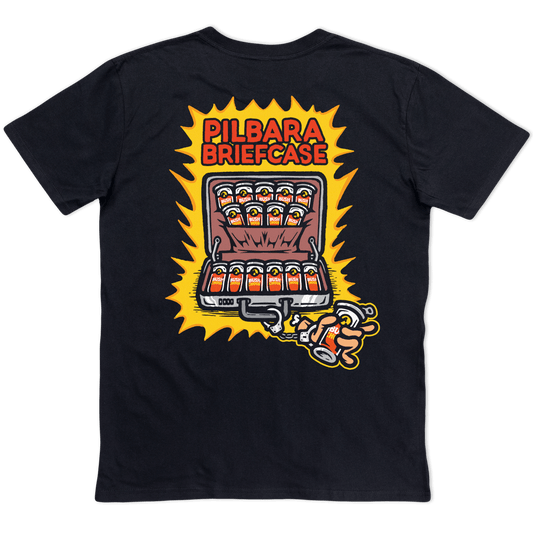 Pilbara Briefcase 2 Tee Black T-Shirt Bush Chook
