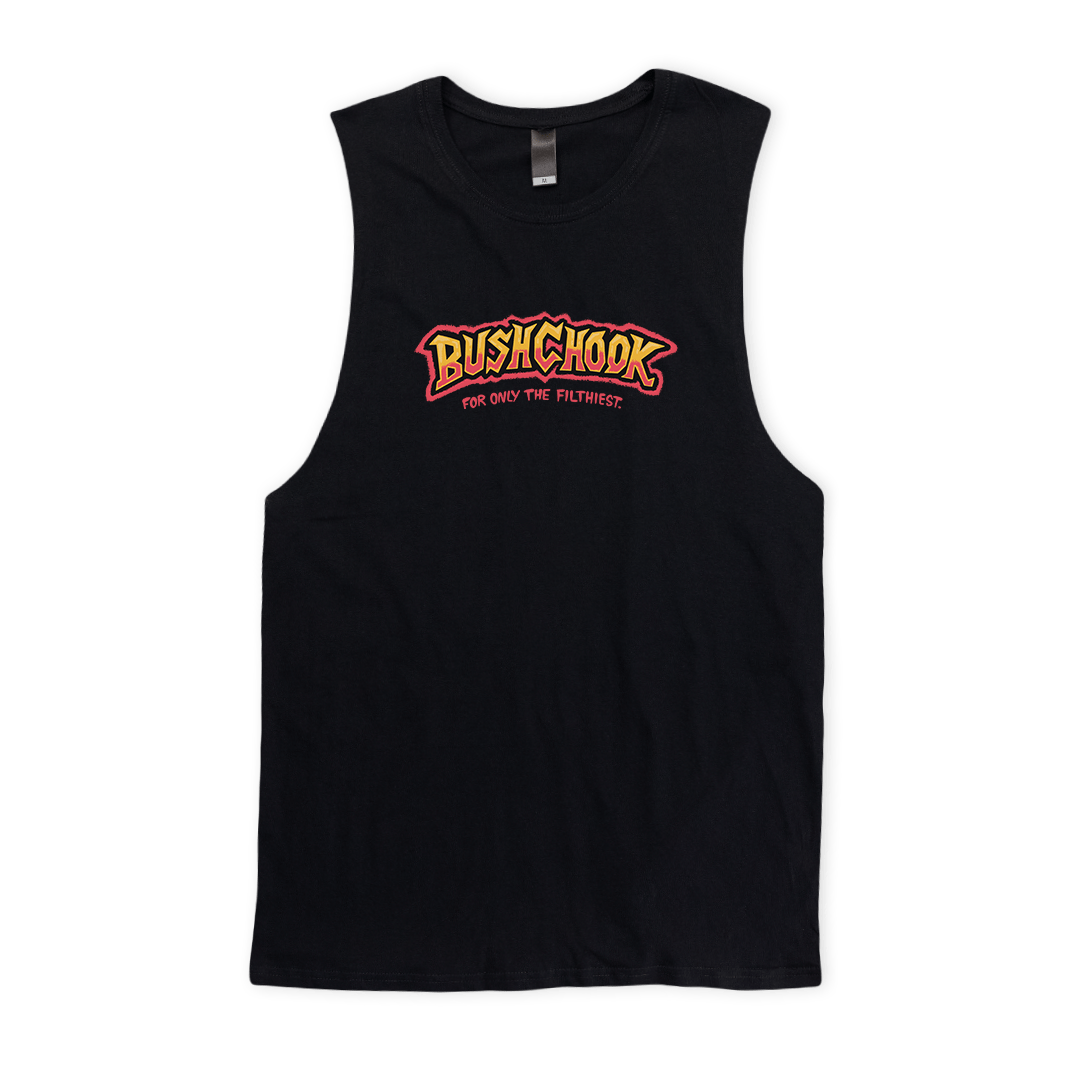 Tag Muscle Tee Black Muscle Bush Chook