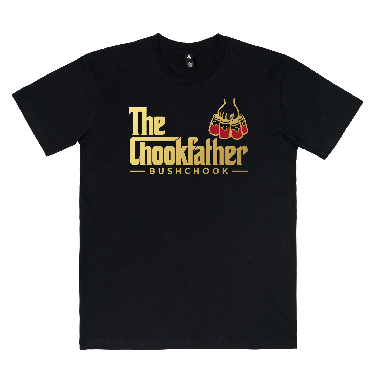 The Chookfather Tee Black T-Shirt Bush Chook