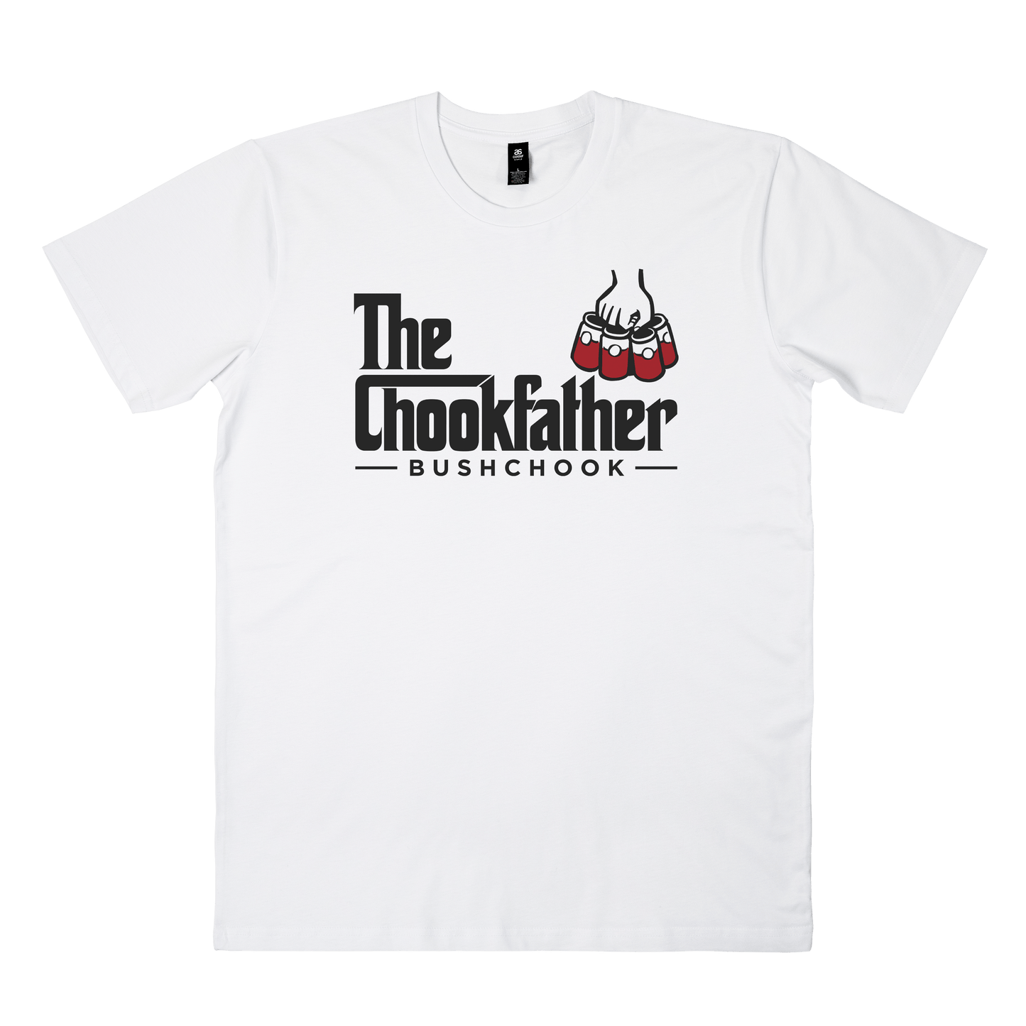 The Chookfather Tee White T-Shirt Bush Chook