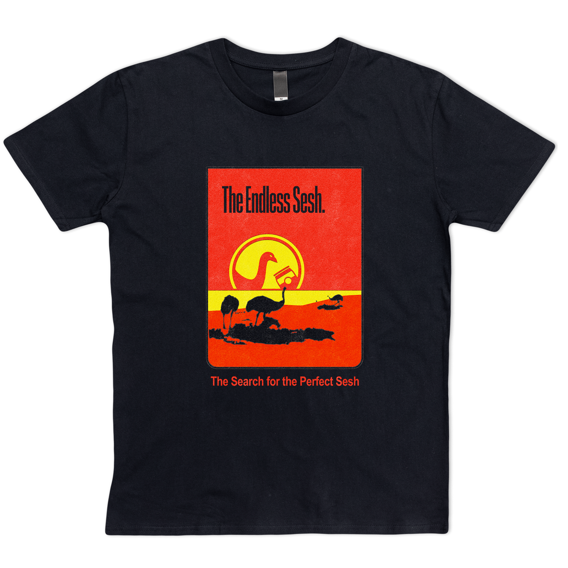 The Endless Summer Sesh Tee Black T-Shirt Bush Chook