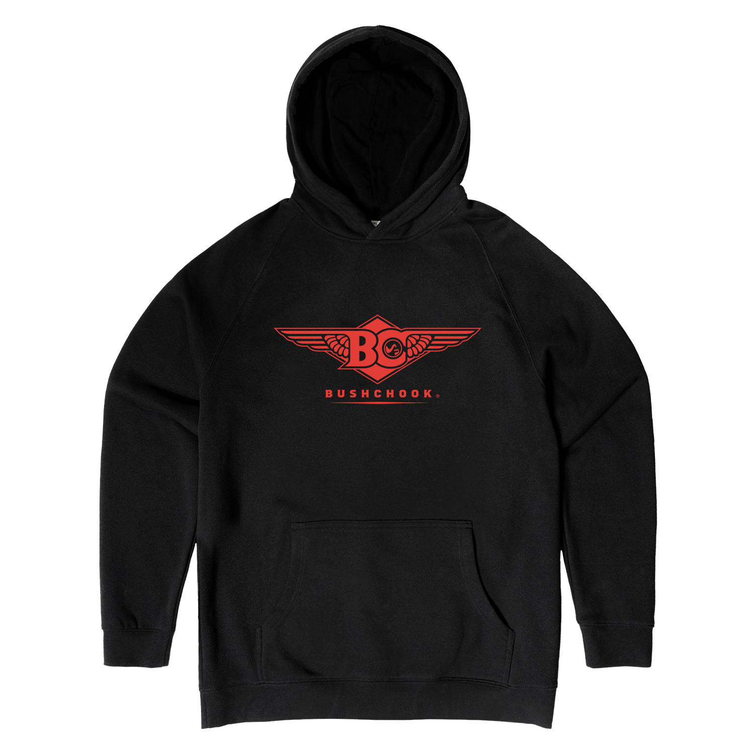Wings Hoodie Black Hoodie Bush Chook