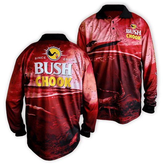 Bush Chook Fishing Jersey - Red