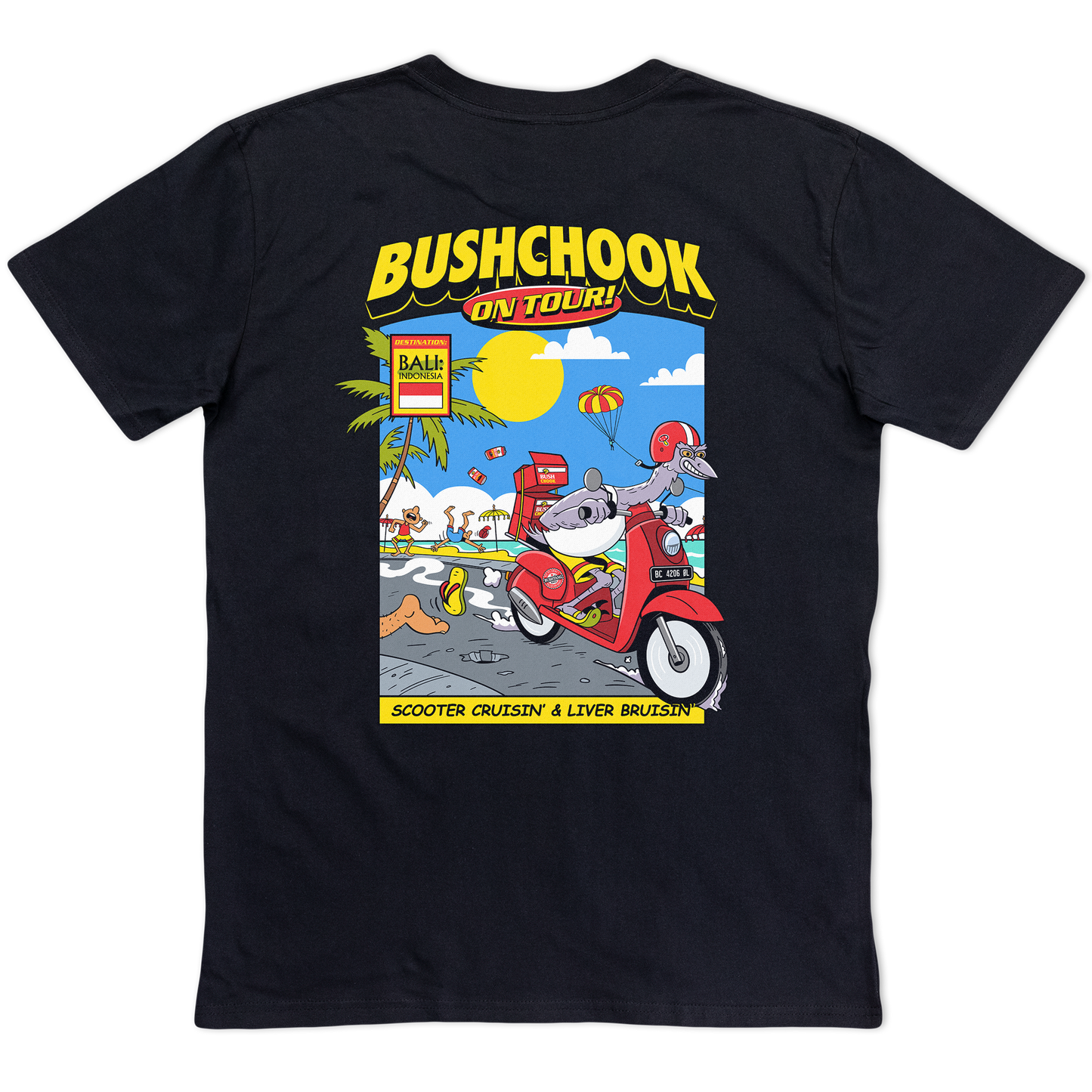Chooks On Tour: Bali Tee Black