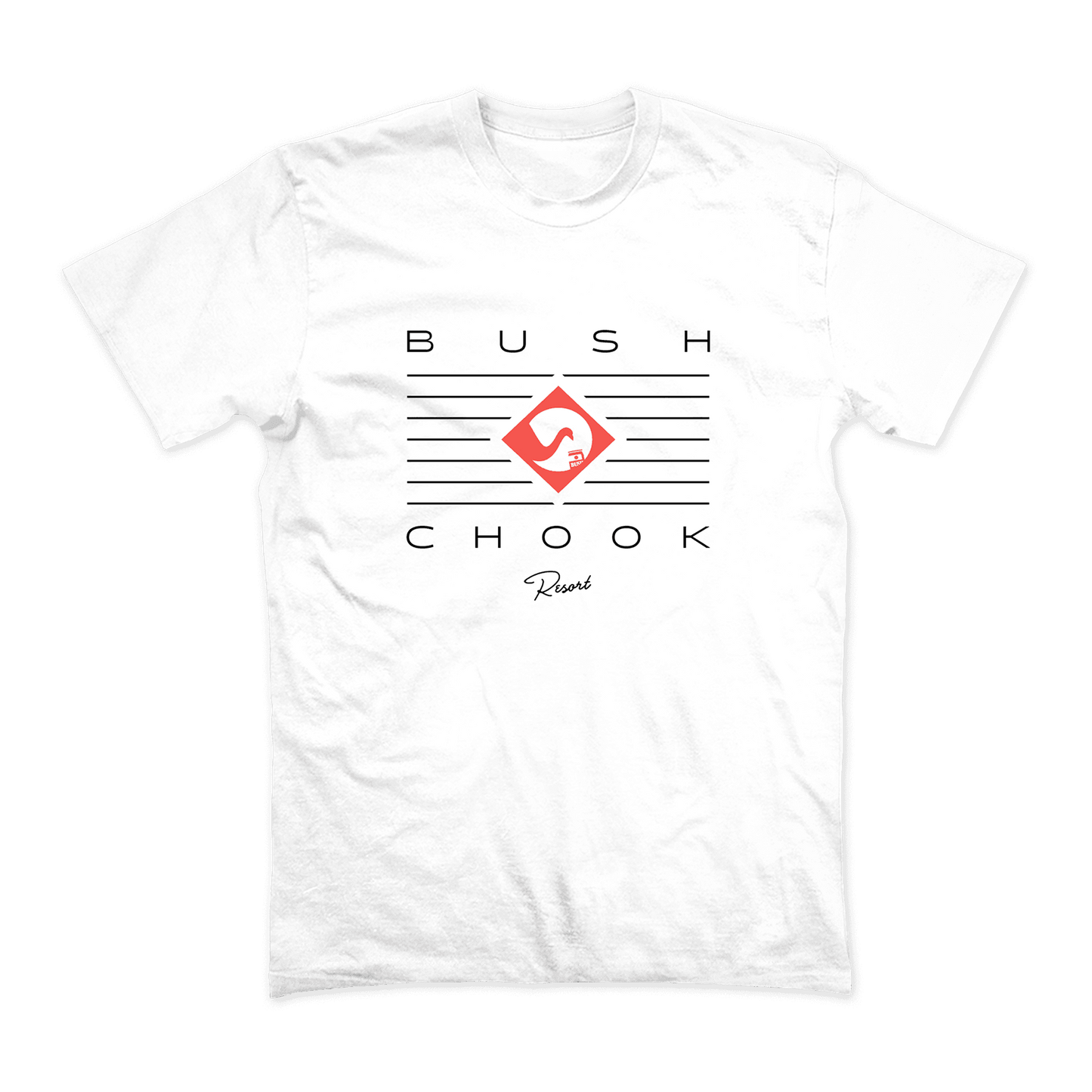 Bush Chook Resort Tee White