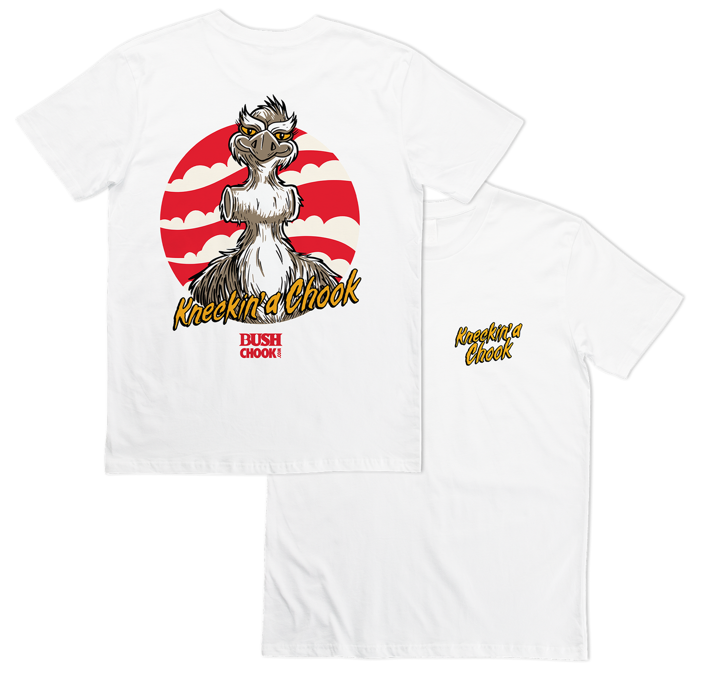 Kneckin A Chook Tee White