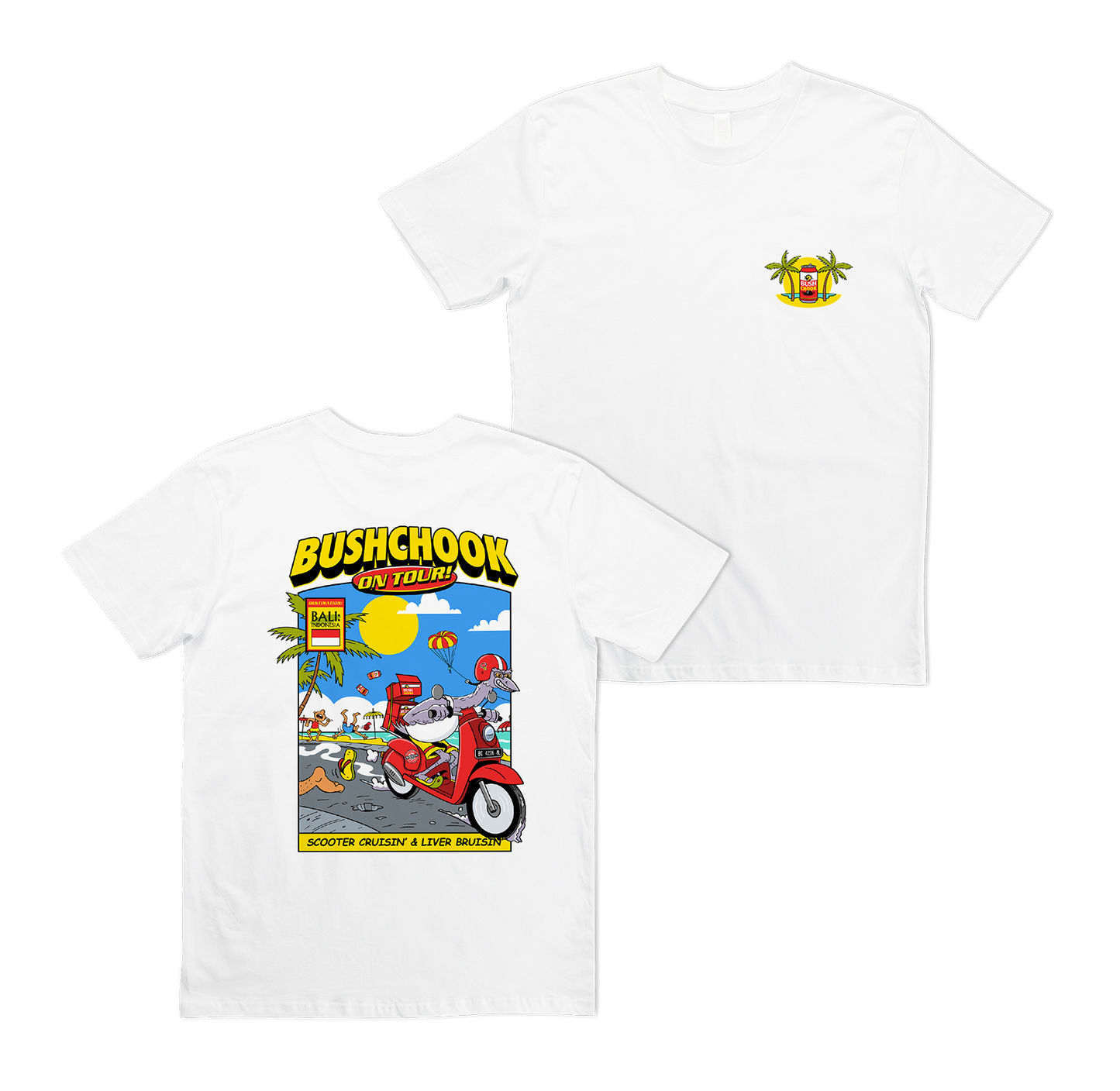 Chooks On Tour: Bali Tee White