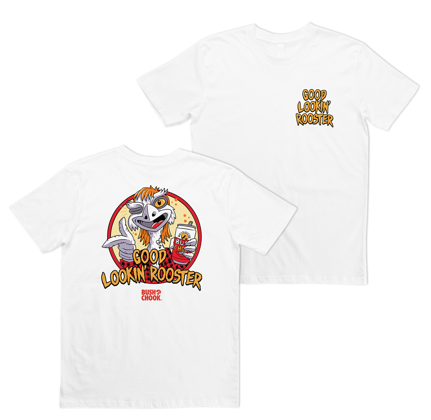 Good Lookin' Rooster Tee White