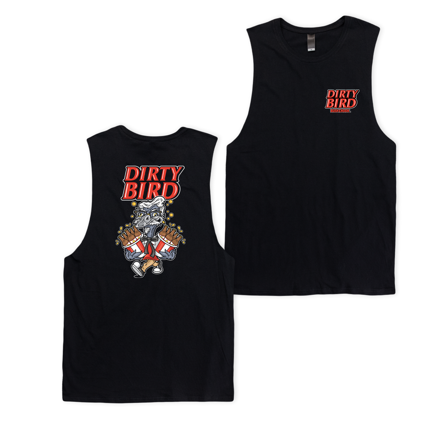 Dirty Bird Muscle Tee Black