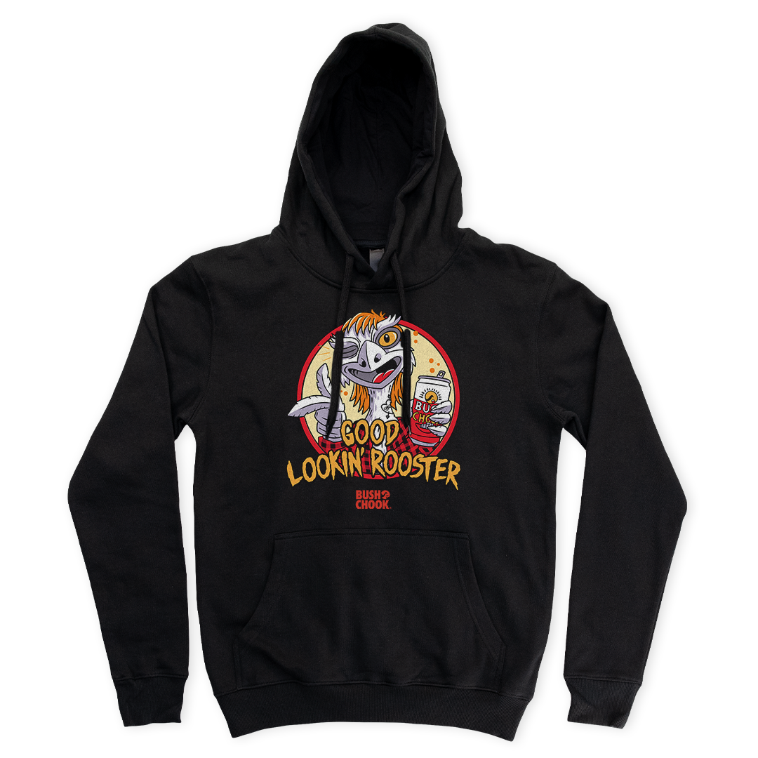 Good Lookin' Rooster Hoodie Black