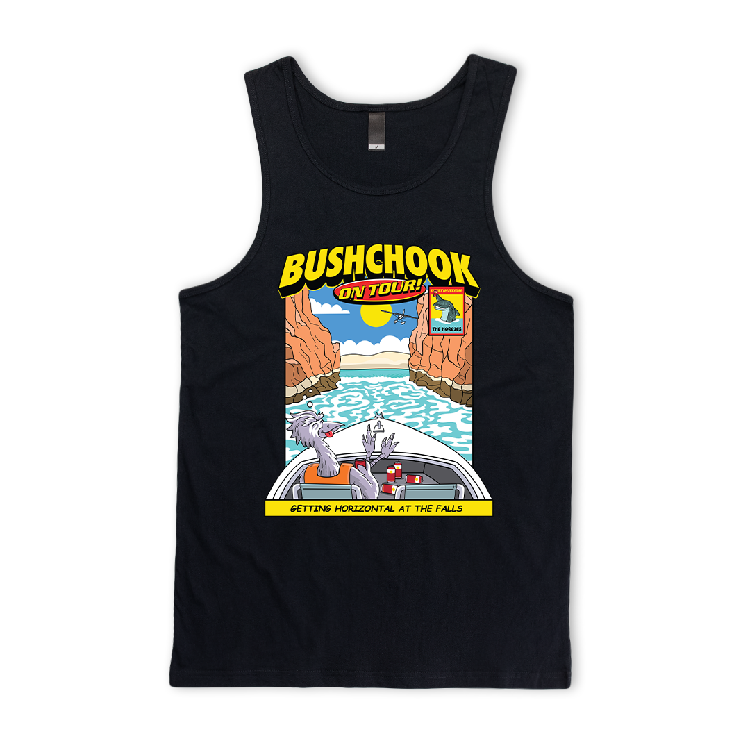 Chooks On Tour: Horizontal Falls Singlet Black