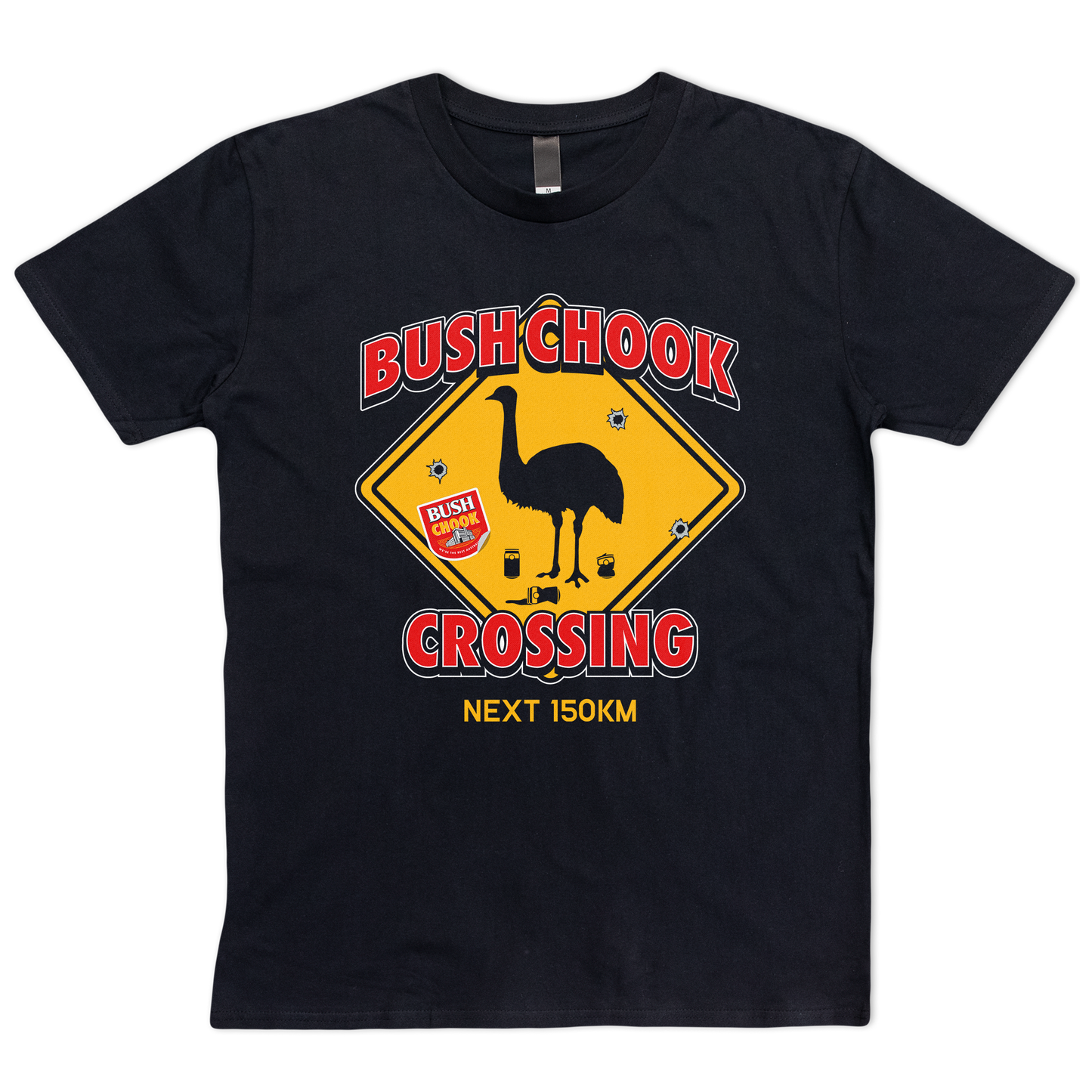 Chook Crossing Tee Black