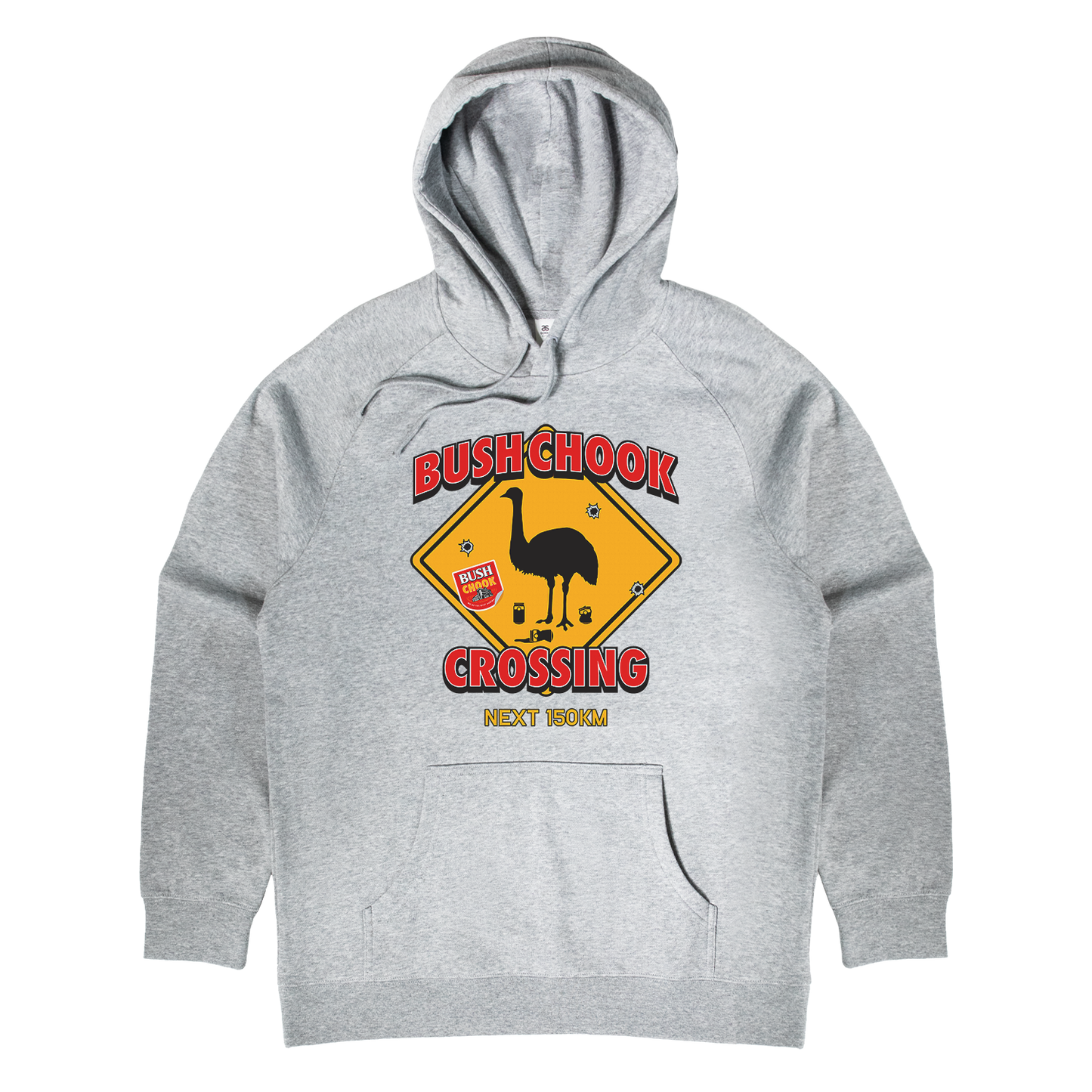 Chook Crossing Hoodie Grey