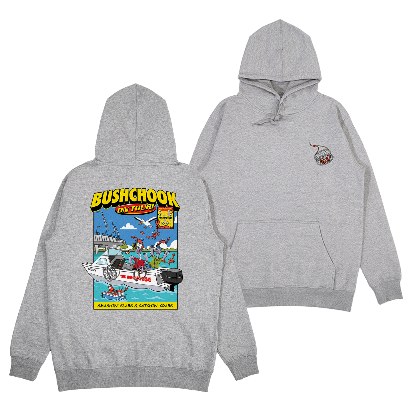 Chooks On Tour: Mandurah Hoodie Grey